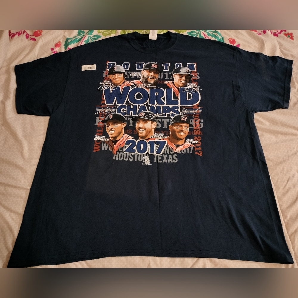 MLB Houston Astros 2017 World Series Champs Character T-Shirt Adult Size 2XL🔥